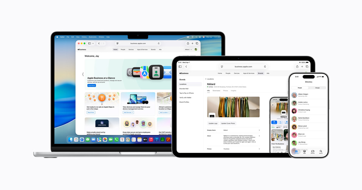 Introducing Apple Business — a new all-in-one platform for businesses
